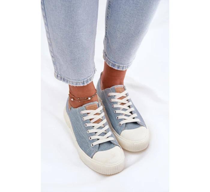 Dámské Textilní Tenisky Big Star model 21693106 Modré - Big Star Shoes Dámské Textilní Tenisky Big Star model 21693106 Modré - Big Star Shoes