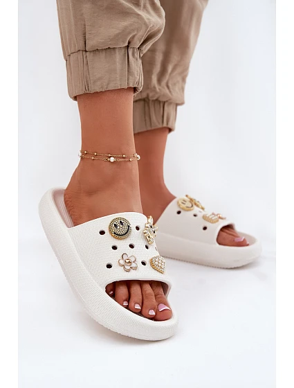 Dámské Pěnové Pantofle S  Bílé model 21697203 - VINCEZA