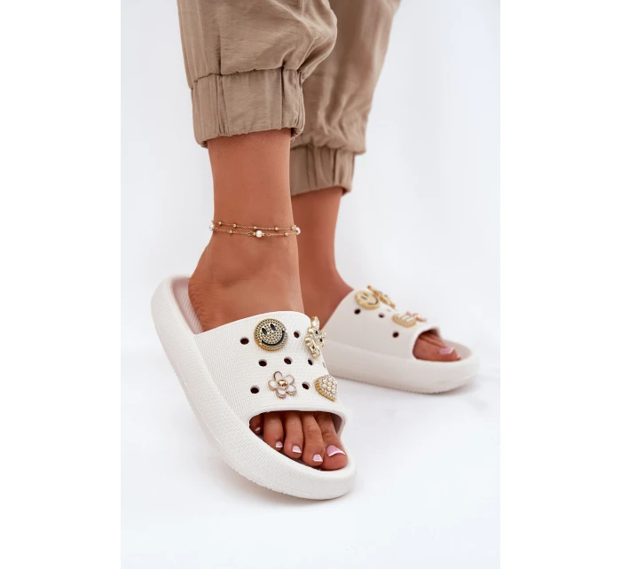 Dámské Pěnové Pantofle S  Bílé model 21697203 - VINCEZA