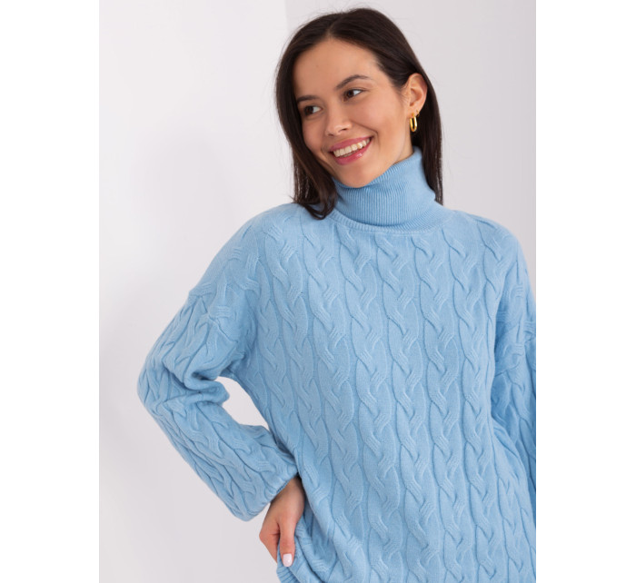 Sweter AT SW 2348.88 jasny niebieski