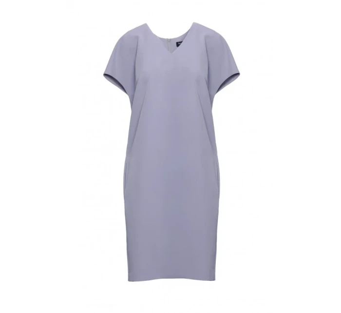 Šaty uvolněného střihu s výstřihem do V šedá model 20966044 - STYLOVE Šaty uvolněného střihu s výstřihem do V šedá model 20966044 - STYLOVE