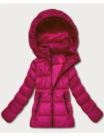 Dámská prošívaná zimní bunda ve fuchsijové barvě v délce k model 21758399 - HONEY WINTER