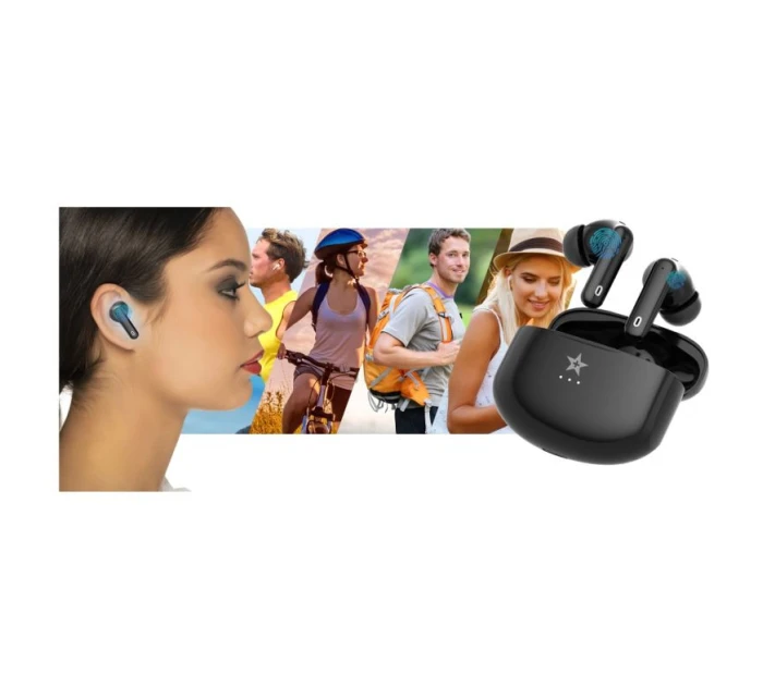 Bezdrátová sluchátka GIEWONT RealSound PRO ANC ENC GWS800-1 Black