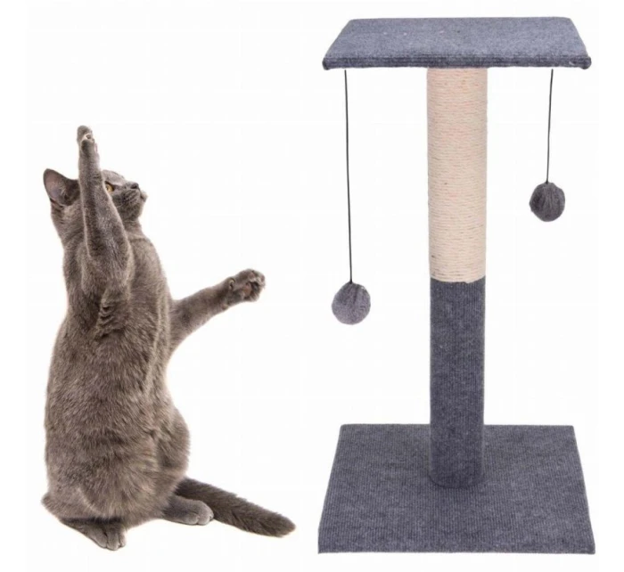 ŠKRÁBACÍ STROM PRO KOČKY 59CM 2 KOULE