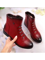 Jezzi W JEZ52G zateplené zdobené boty červená