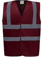 HVW 100 HiVis bezpečnostní vesta model 22502123 maroon - Yoko HVW 100 HiVis bezpečnostní vesta model 22502123 maroon - Yoko