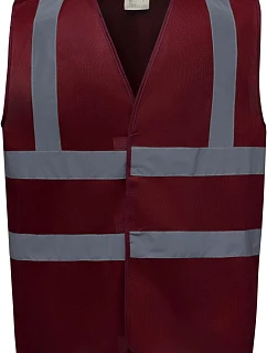 Yoko HVW 100 Hi-Vis bezpečnostní vesta 79.W100 maroon