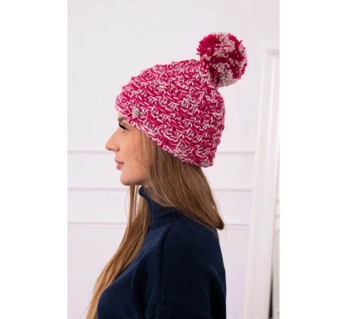 Fleecová čepice Fiona K275 fuchsiová + pudrově růžová