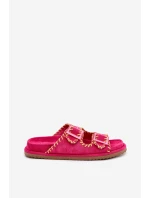 Dámské Pantofle S Přezkami A Dekorativním Fuchsie model 21696562 - Boto Dámské Pantofle S Přezkami A Dekorativním Fuchsie model 21696562 - Boto