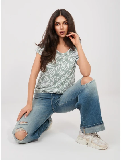 T shirt model 22031421 pistacjowy - FPrice