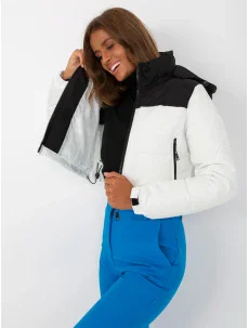 Dámská bunda NM KR D2 3825 68P bílá a černá