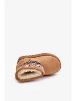 Nazouvací Dětské Sněhule Se Vzorem Vložkou Zateplené Kožíškem Camel Mirirae Nazouvací Dětské Sněhule Se Vzorem Vložkou Zateplené Kožíškem Camel Mirirae