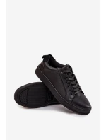 Pánské kožené tenisky Lee Cooper – černé