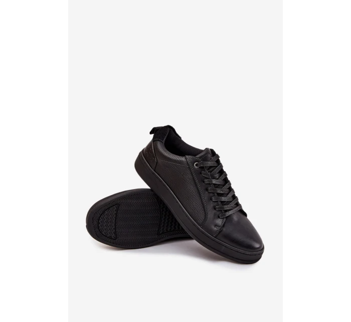 Pánské kožené tenisky Lee Cooper – černé