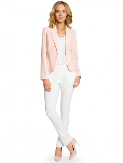 Dámské sako model 20849711 pudrově růžové - Moe Dámské sako model 20849711 pudrově růžové - Moe