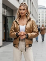 Dámská prošívaná bunda GLAMCIX beige FashionStreet TY4784 Dámská prošívaná bunda GLAMCIX beige FashionStreet TY4784