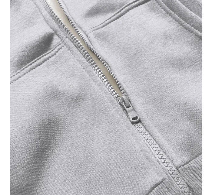 Světle šedá dámská sportovní mikina model 21389893 - J.STYLE