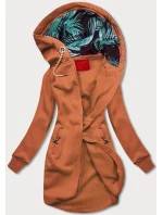 Dlouhá rudá dámská mikina (AMG-855B)