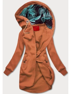 Dlouhá rudá dámská mikina (AMG-855B)