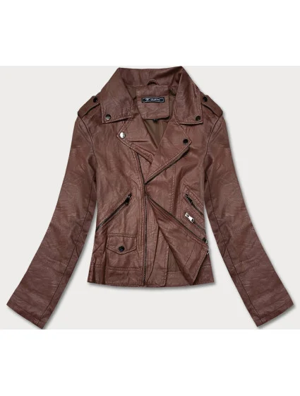 Hnědá dámská bunda ramoneska (BN-20025-3) Hnědá dámská bunda ramoneska (BN-20025-3)