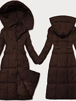 Dámská zimní bunda s páskem J Style chocolate (5M3227-158)