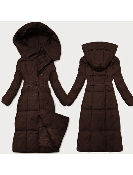 Dámská zimní bunda s páskem J Style chocolate (5M3227-158) Dámská zimní bunda s páskem J Style chocolate (5M3227-158)
