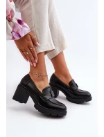 Dámské polobotky na podpatku s ozdobou Černé model 21655240 - Boto Dámské polobotky na podpatku s ozdobou Černé model 21655240 - Boto