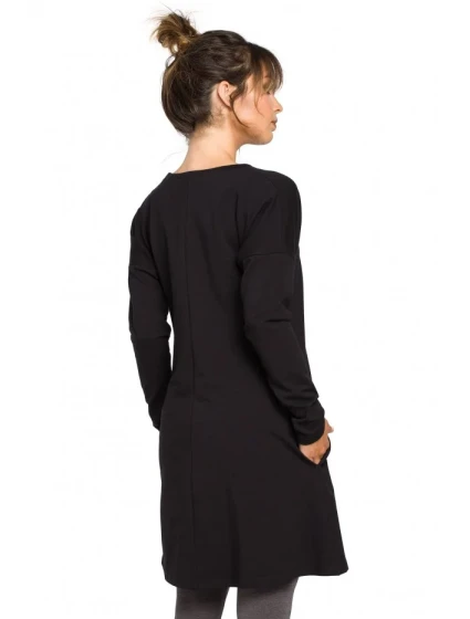 model 15096767 Tunika s předním rozparkem černá - BeWear