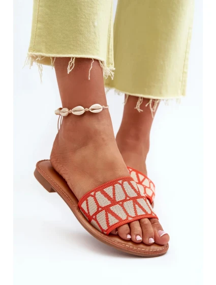 Dámské ploché pantofle Orange Traivea Dámské ploché pantofle Orange Traivea