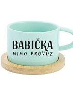 BABIČKA MIMO PROVOZ - mint hrníček makronka 200 ml