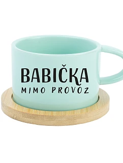BABIČKA MIMO PROVOZ - mint hrníček makronka 200 ml