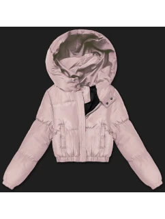 Světle růžová krátká zimní bunda typu model 21756276 - J.STYLE