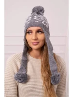 Dámská klapka na uši Balbina K381 tmavě šedá Dámská klapka na uši Balbina K381 tmavě šedá