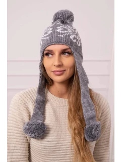 Dámská klapka na uši Balbina K381 tmavě šedá