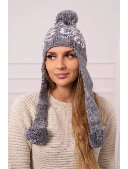 Dámská klapka na uši Balbina K381 tmavě šedá Dámská klapka na uši Balbina K381 tmavě šedá