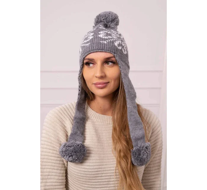 Dámská klapka na uši Balbina K381 tmavě šedá Dámská klapka na uši Balbina K381 tmavě šedá