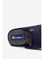 Pohodlná Pánská Domácí Obuv Pantofle model 21821662 Tmavě Modrá - Inblu Pohodlná Pánská Domácí Obuv Pantofle model 21821662 Tmavě Modrá - Inblu