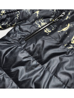 Černá dámská bunda s potiskem model 17099122 - ROSSE LINE