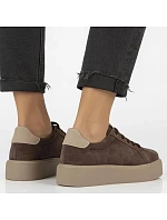 Dámské kožené sportovní polobotky na platformě,  model 22228932 - FILIPPO