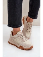 Dámské kožené tenisky Big Star model 21680210 HiPoly System béžové - Big Star Shoes Dámské kožené tenisky Big Star model 21680210 HiPoly System béžové - Big Star Shoes