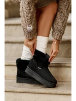 Sněhule Na Platformě S Kožešinou Big Star Černé