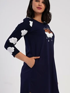 Dámské domácí šaty s tříčtvrtečním rukávem Méďa na model 21475634 - Vienetta