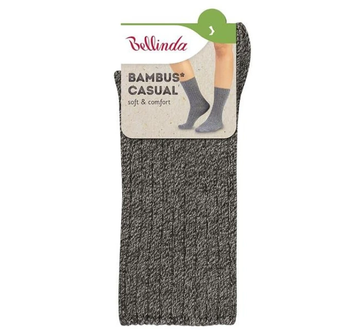 Zimní bambusové ponožky BAMBUS CASUAL SOCKS - BELLINDA - šedý melír Zimní bambusové ponožky BAMBUS CASUAL SOCKS - BELLINDA - šedý melír