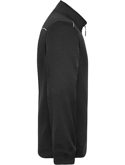 JN Pánská pracovní pletená fleece bunda Solid 02.0 black/black model 22493626 - Daiber JN Pánská pracovní pletená fleece bunda Solid 02.0 black/black model 22493626 - Daiber