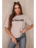 Bavlněná halenka No Bad Days béžový Bavlněná halenka No Bad Days béžový