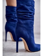 Dámské kozačky kozačky Modré model 21596851 - Boto