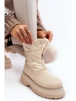 Dámské sněhové boty s podrážkou  Bežové model 21639066 - Goe