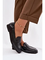 Mokasíny z pravé kůže model 22100821 černé - VINCEZA Mokasíny z pravé kůže model 22100821 černé - VINCEZA