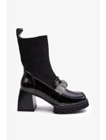 Dámské kotníkové boty na vysokém podpatku D&A Black Dámské kotníkové boty na vysokém podpatku D&A Black