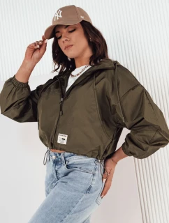 Dámská přechodná bunda s kapucí zelená Dstreet model 21974240 - FashionStreet